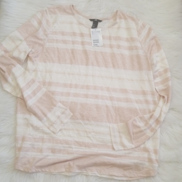 H & M striped long sleeves tee. Size L. NWT - Picture 5 of 8